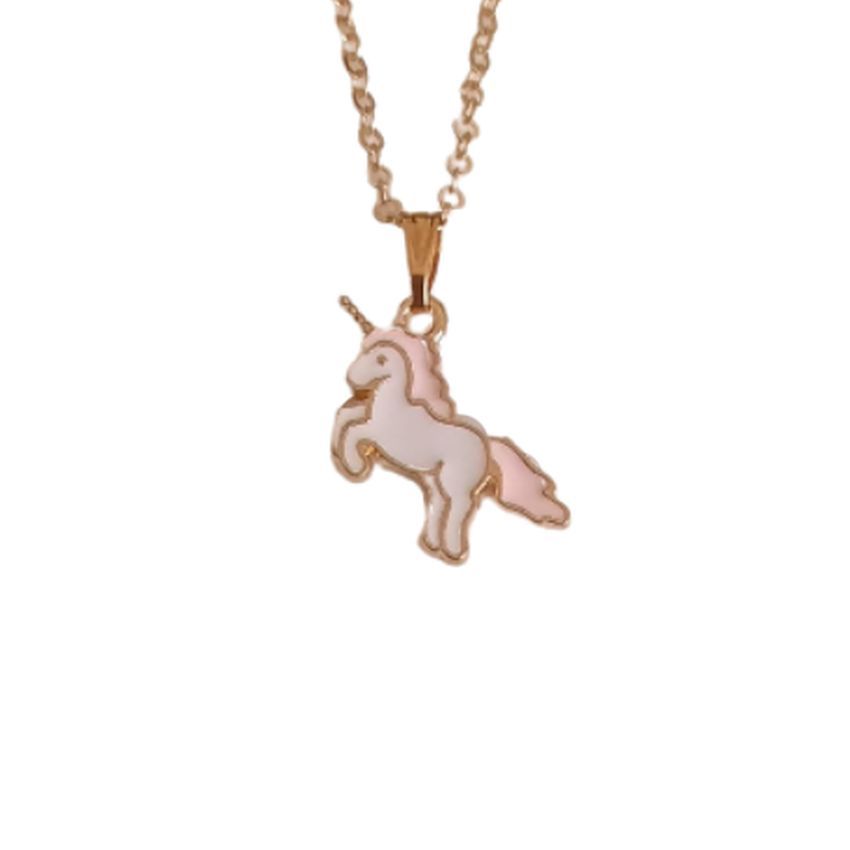 Fun Pink Unicorn Necklace