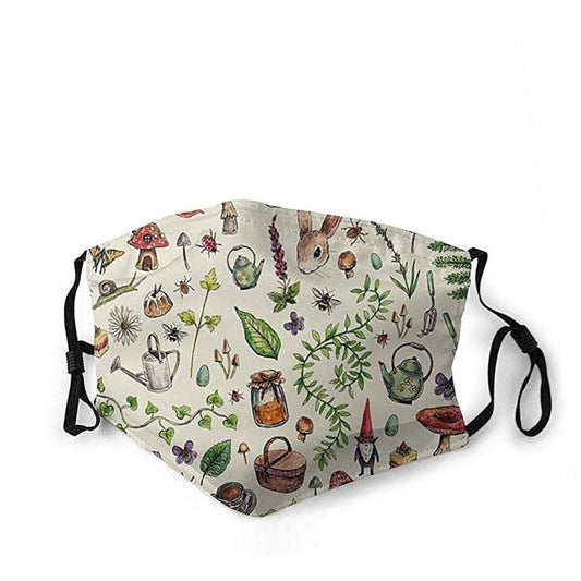 Garden And Picnic Print Face Mask