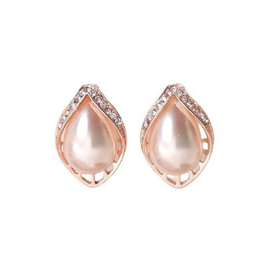 Gilt Frame And Pearl Clip On Earrings