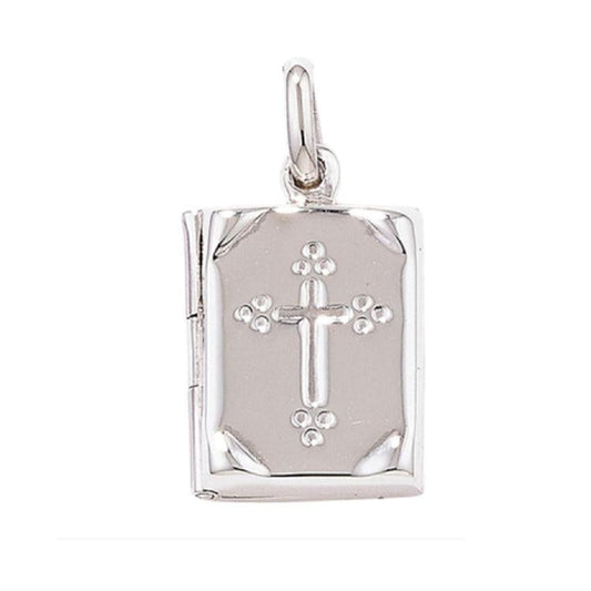 Girls First Holy Communion Sterling Silver Prayer Book Locket