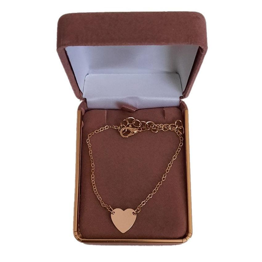 Girls Gold Plated Heart Charm Bracelet