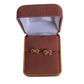 Girls Pretty 9ct Gold Cubic Zirconia Bow Earrings