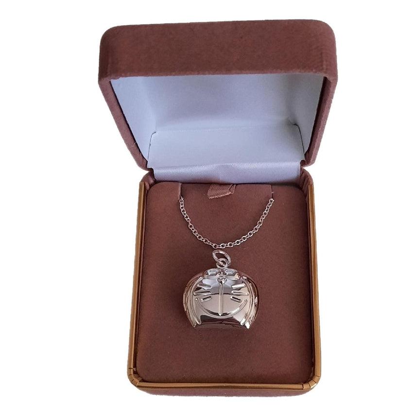 Girls Pretty Tiger Face Silver Locket