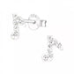 Girls Small Sterling Silver Musical Note Earrings