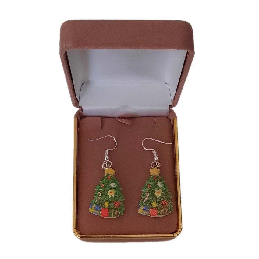 Glitter Christmas Tree Earrings(2)