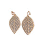 Gold And Diamante Leaf Clip On Earrings