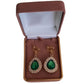 Gold And Green Crystal Drop Clip On Earrings(2)