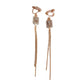 Gold Chain And Diamante Clip On Earrings