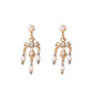 Pearl Drop Chandelier Clip On Earrings