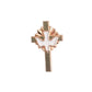 Gold Colour Confirmation Dove Lapel Pin With White Enamel