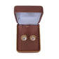 Gold Edge Round Pearl Clip On Earrings(2)