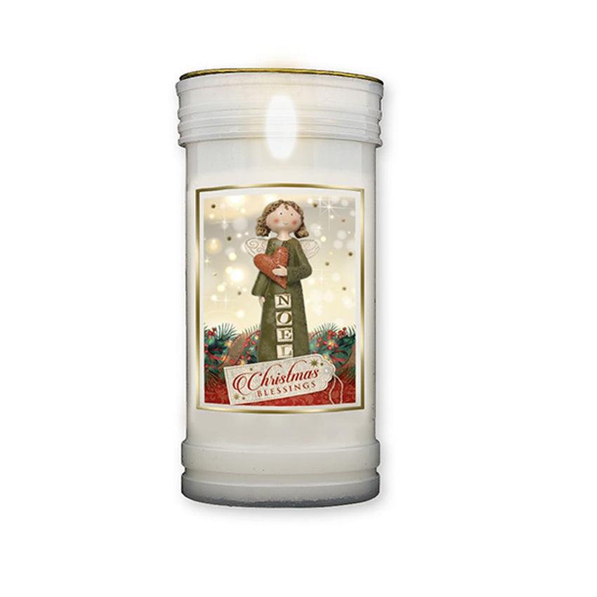 Gold Foil Christmas Blessings Pillar Candle