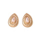 Gold Oval Clip On Earrings