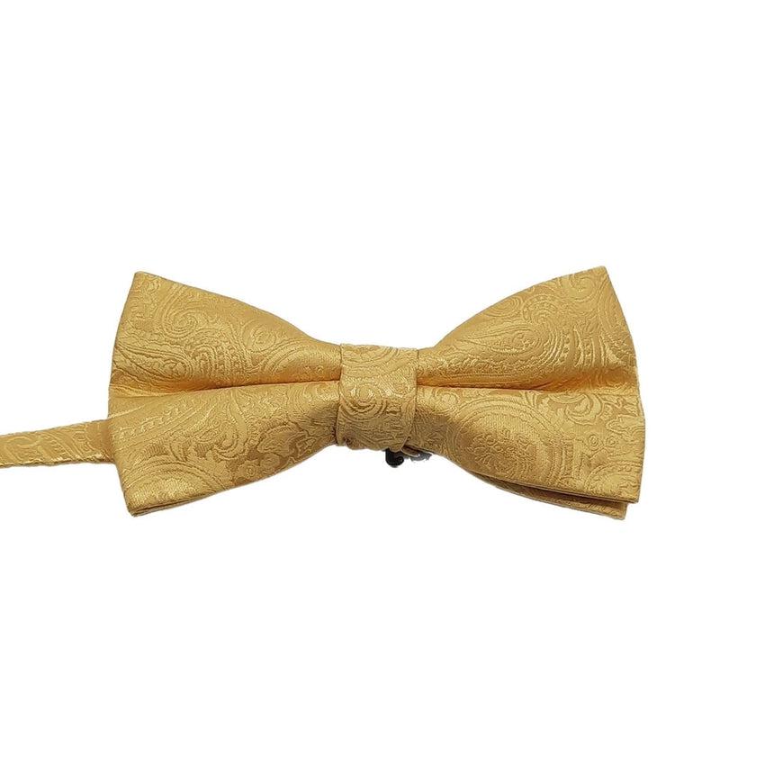 Gold Paisley Pattern Dicky Bow Tie