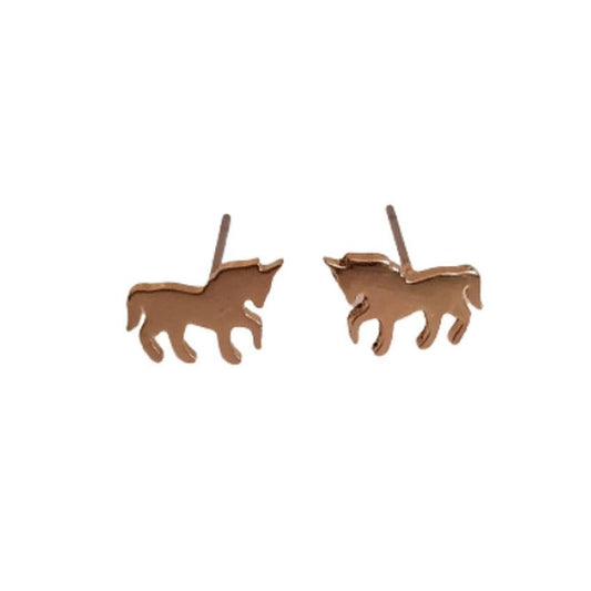 Gold Plated Horse Earrings