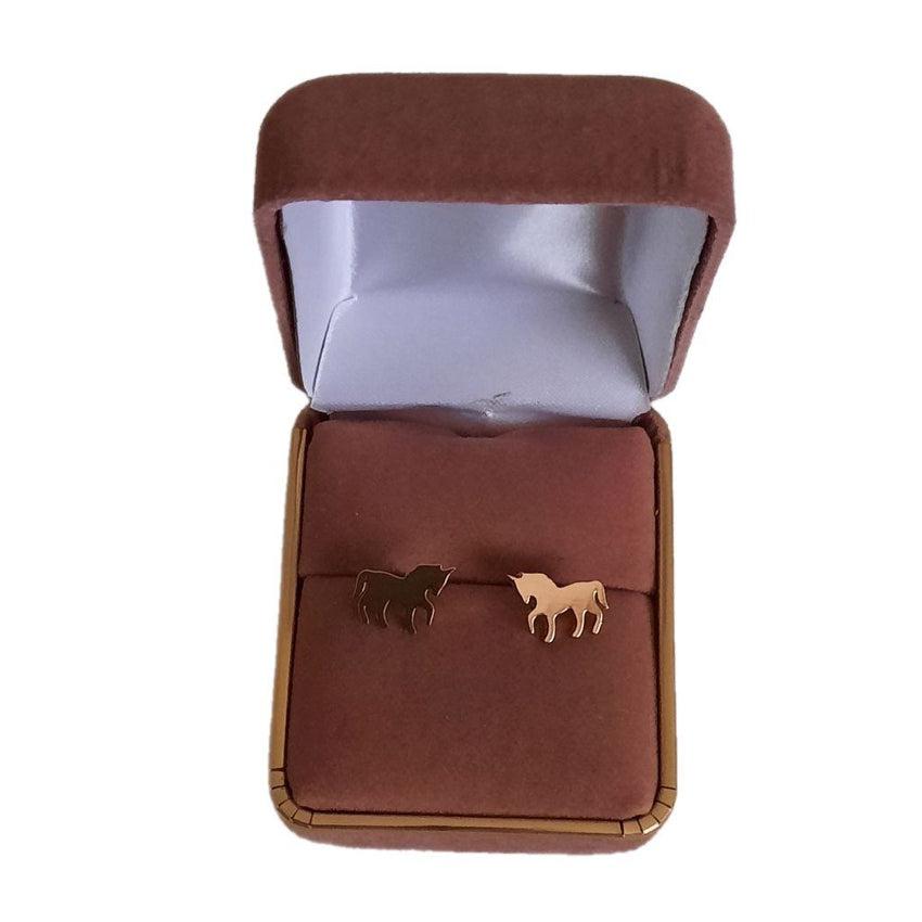 Gold Plated Horse Earrings
