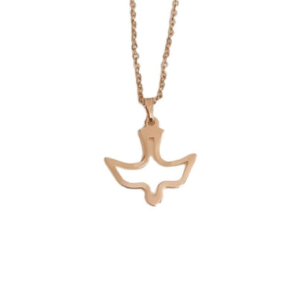 Gold Tone Dove Of Peace Necklace