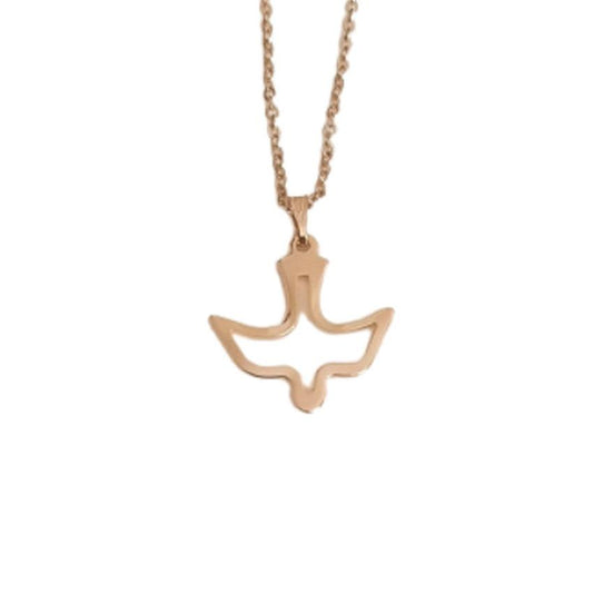 Gold Tone Dove Of Peace Necklace