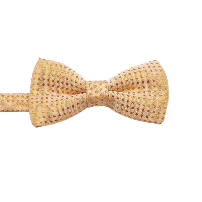 Gold With Gold Spots Boys Dickie Bow