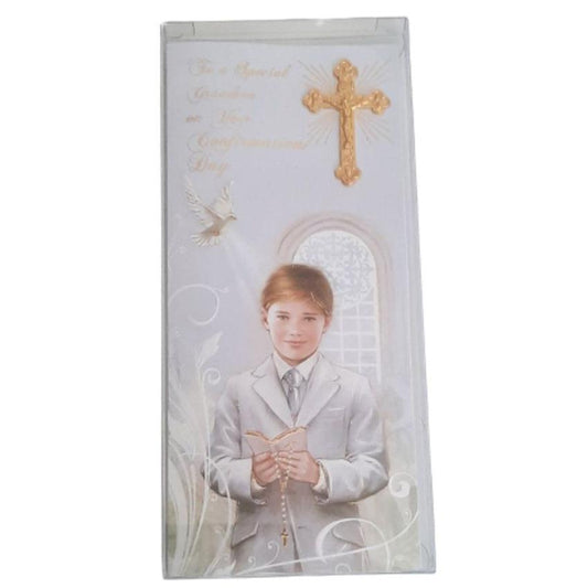 Grandson Boxed Confirmation Card With A Cross