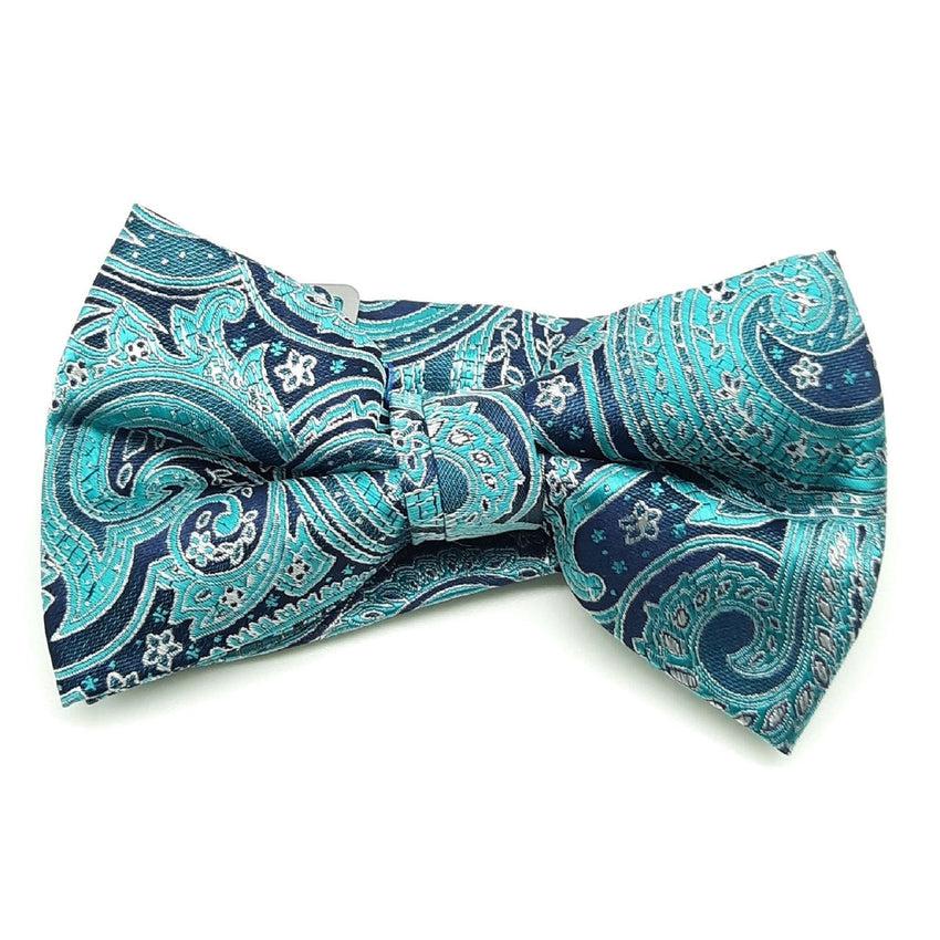 Green And Blue Paisley Design Adjustable Bow Tie