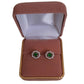 Green Cubic Zirconia Flower Design Stud Earrings