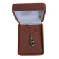 Green Diamante Christmas Tree Necklace