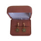 Green Flower Clip On Earrings