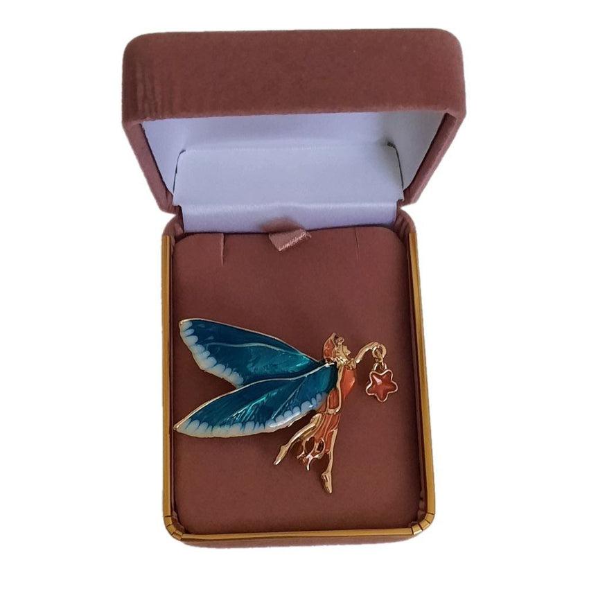 Green Wing Fairy Brooch