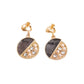 Grey And Pearl Bead Clip On Earrings