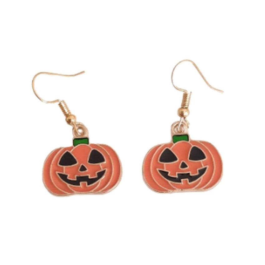 Halloween Pumpkin Dangly Fashion Earrings