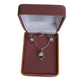Heart Design Cubic Zirconia Matching Earrings And Necklace Set