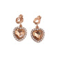 Heart Design Diamante And Gold Clip On Earrings