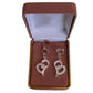 Heart Diamante And Silver Clip On Earrings