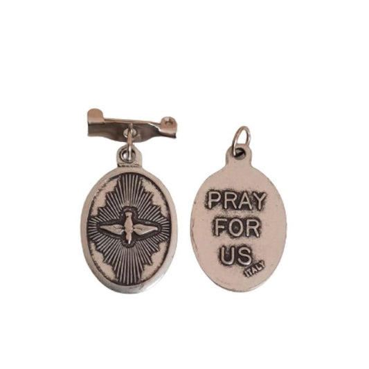 Holy Spirit Pray For Us Oxidised Confirmation Pin