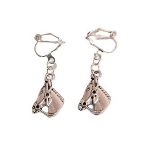 Horse Head Clip On Earrings