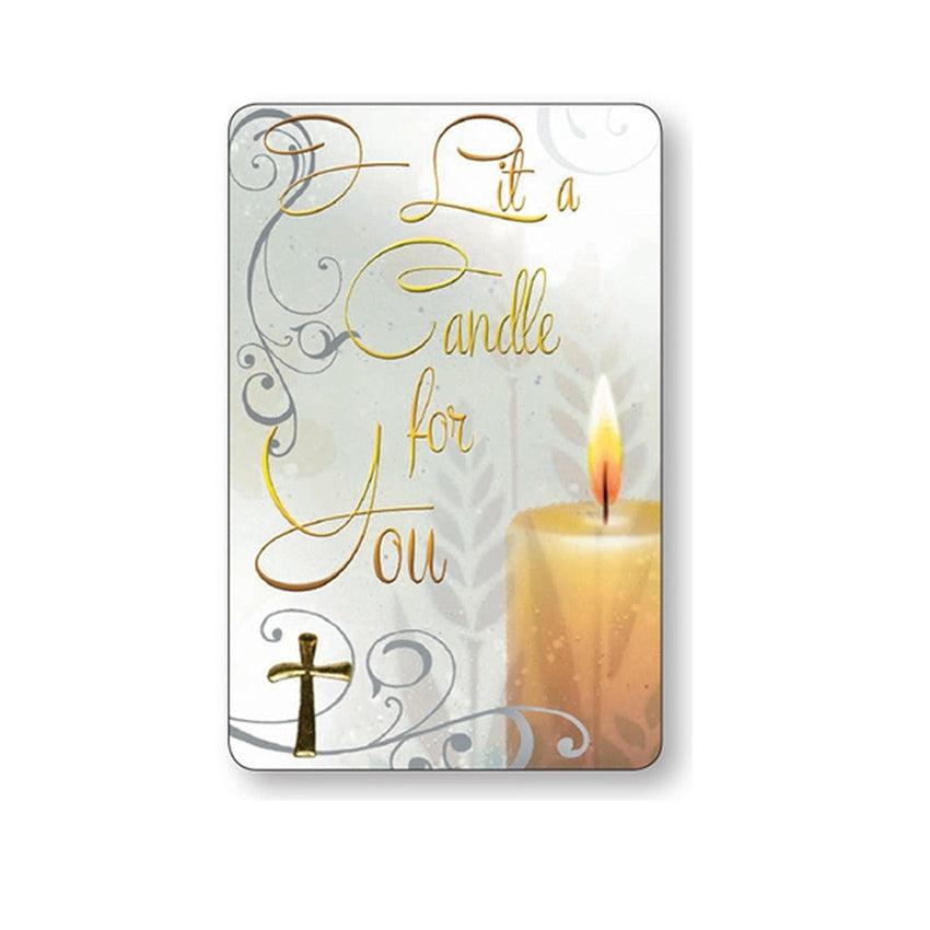 I Lit A Candle For You Prayer Card