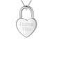 I Love You Inscribed Heart Charm Pendant