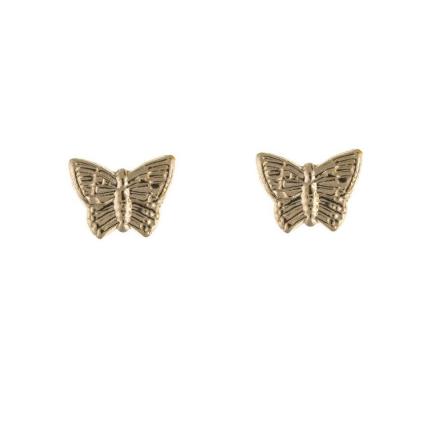 Kids 9ct Gold Butterfly Earrings
