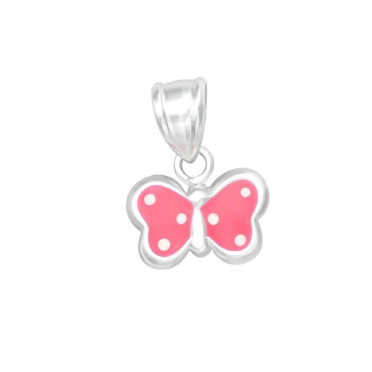 Kids Silver Tiny Butterfly Pendant