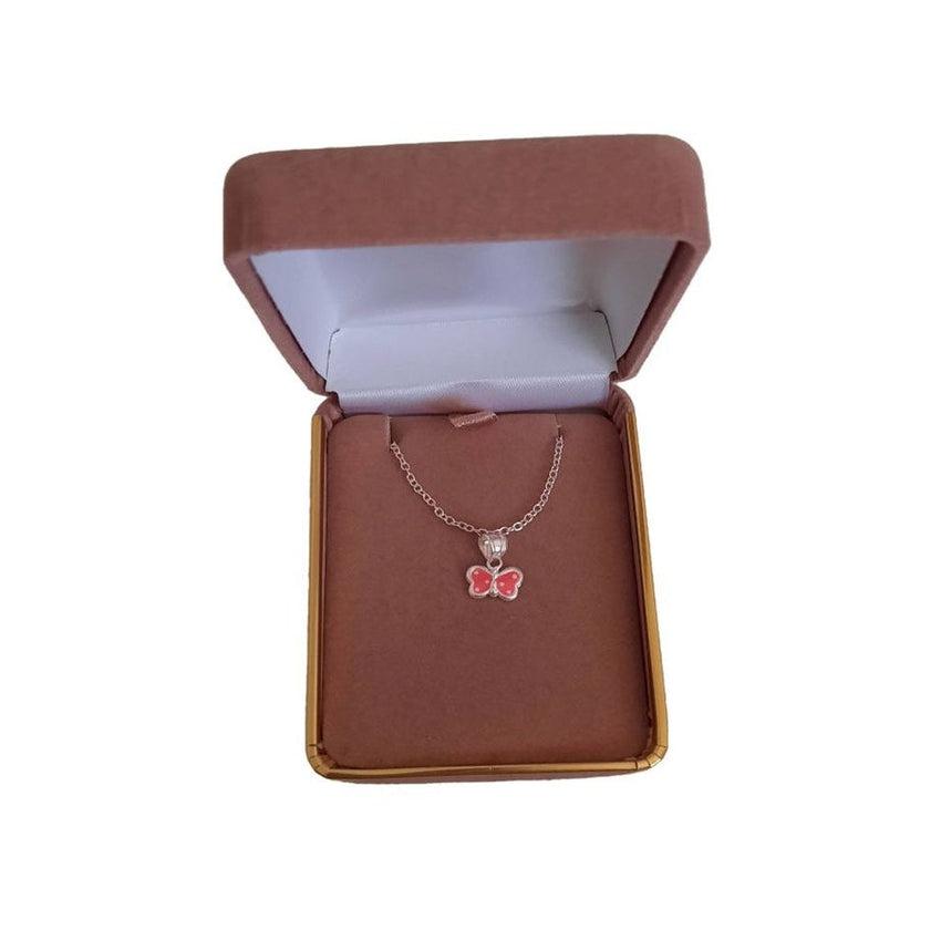 Kids Silver Tiny Butterfly Pendant