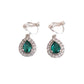 Lake Green Drop Clip On Earrings