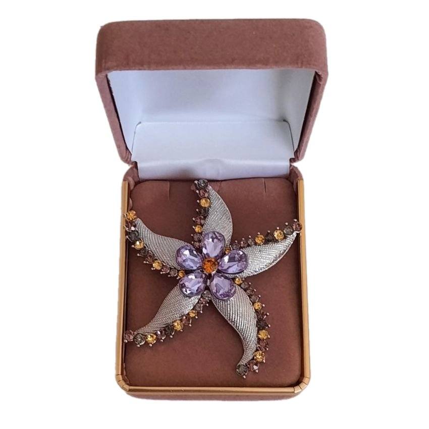 Large Purple Starfish Brooch(2)
