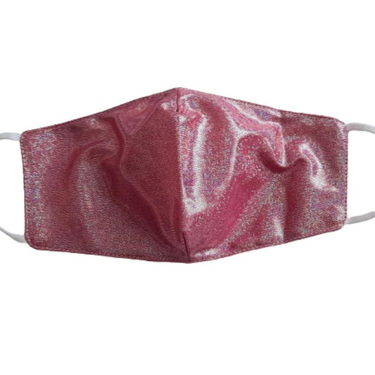 Large Size Shiny Bright Pink Face Mask