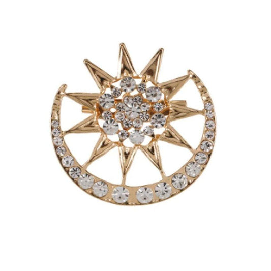 Large Star And Moon Brooch