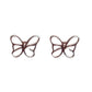 Large Stud Open Cut Silver Filled Butterfly Earrings