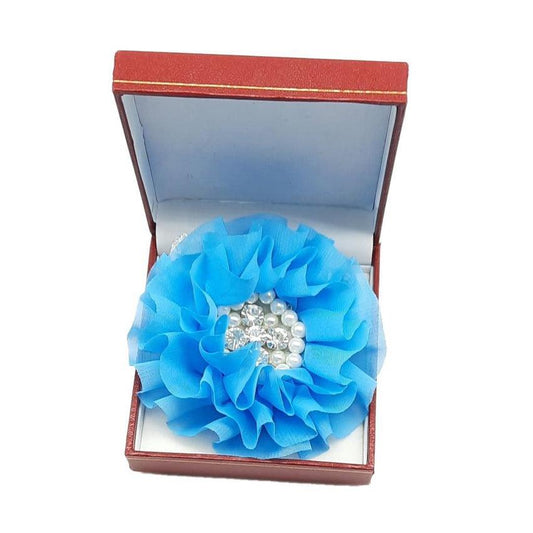 Large Turquoise Flower Wrist Corsage