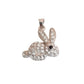Large Crystal Bunny Rabbit Pendant