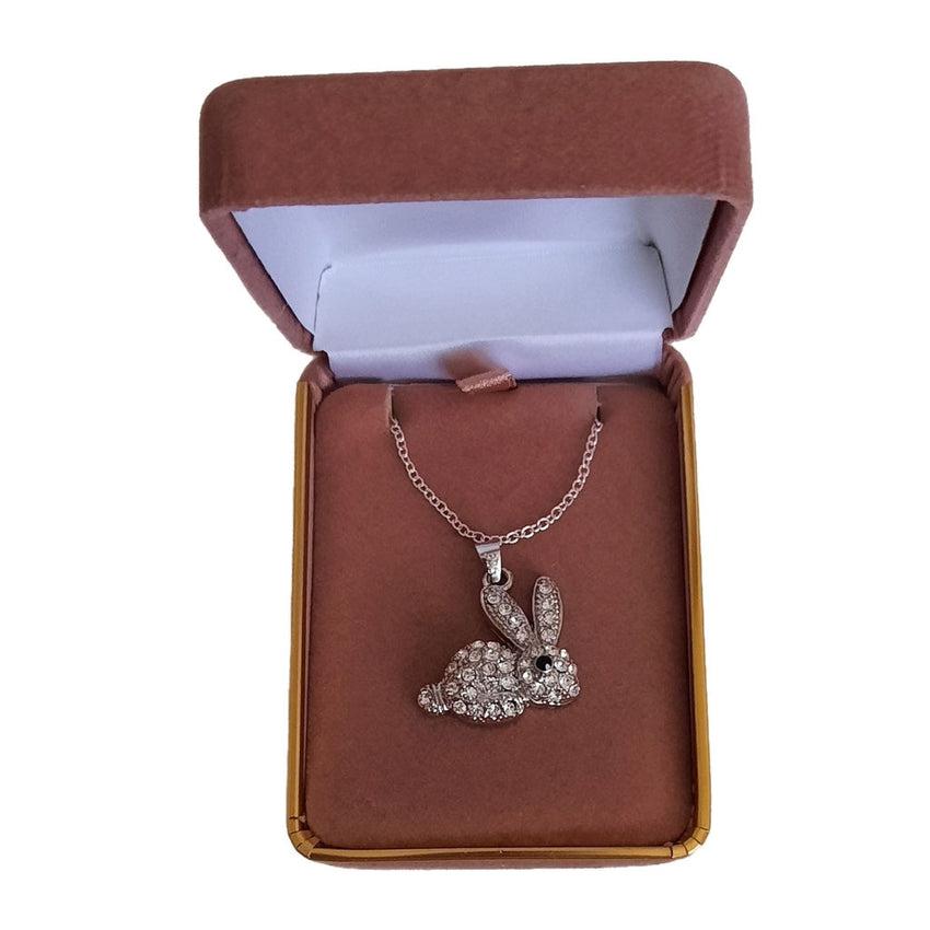 Large Crystal Bunny Rabbit Pendant