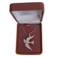Large Open Wing Sterling Silver Swallow Pendant